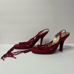 Dolce & Gabbana Red Heeled Sandals